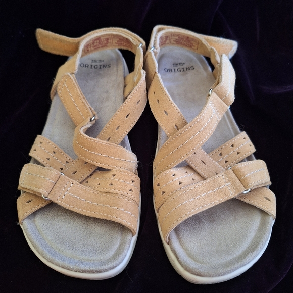 Earth Origins Women’s Sammie Yellow Leather Flat Heel Sandals Shoes US 9 N - Picture 12 of 12